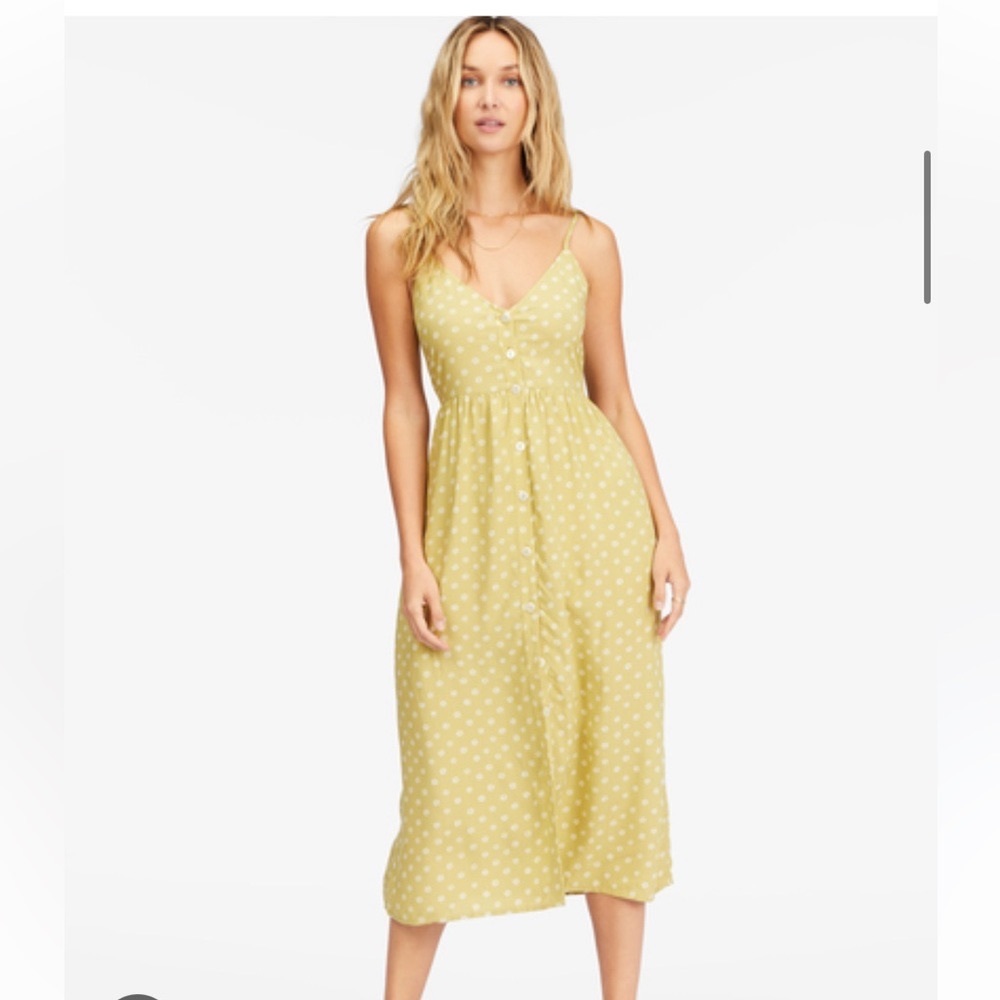 Billabong Venice Babe Midi Dress in Moss Joy NWT